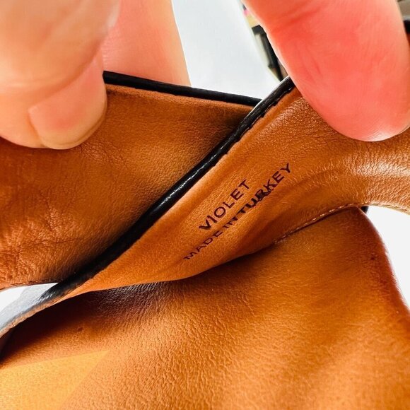 Anesha Violet cross straps soft leather sandals , Black, Size 38 - Picture 7 of 7